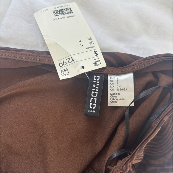 H&M Brown Halter Top NWT - Picture 2 of 4